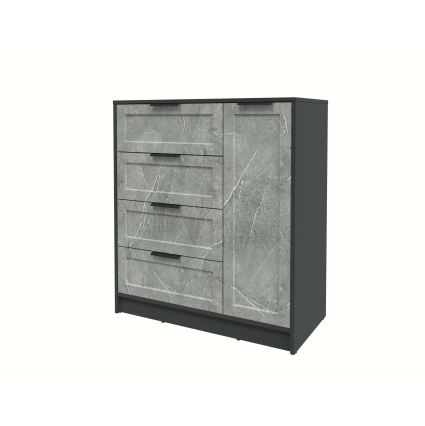 Тумба Тренд КТ-Т90 (Антрацит ЛДСП/ Керамика ЛМДФ) Ш900 В1020 Г451 Тумба Тренд КТ-Т90 (Антрацит ЛДСП/ Керамика ЛМДФ) Ш900 В1020 Г451